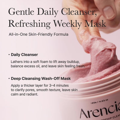 Arencia - Fresh Rosehip Rice Mochi Cleanser