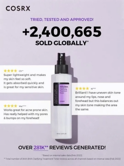 Cosrx - AHA BHA Clarifying Treatment Toner