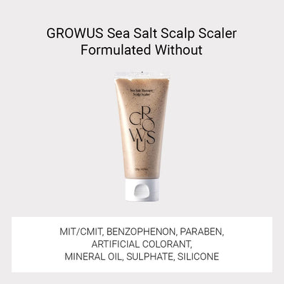 GROWUS - Sea Salt Therapy Scalp Scaler - Απολεπιστικό τριχωτού κεφαλής με Θαλασσινό Αλάτι