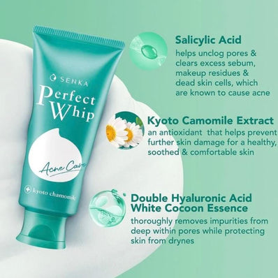 Shiseido Senka - Perfect Whip Acne Care Cleanser Medicated