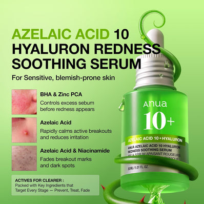 Anua - Azelaic Acid 10 Hyaluron Redness Soothing Serum